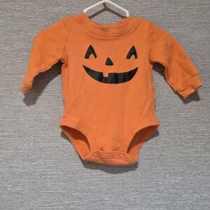 Carter's Orange Baby Bodysuit with Black Design